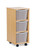 Monarch 3 Triple Tray Mobile Unit with 3 Triple Trays (1 column of 3) in Beech or Maple