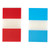 5 Star Index Flags 50 x2 25mm Red/Blue 934198
