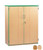 Monarch Stock Cupboard with Coloured Edging 1 Fixed and 2 Adjustable Shelves