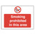 SR71072 Safety Sign Smoking Prohibited in This Area 450x600mm PVC P35Z R