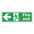 SR71176 Safety Sign Fire Exit Running Man Arrow Left 150x450mm Self-Adhesive E97A S