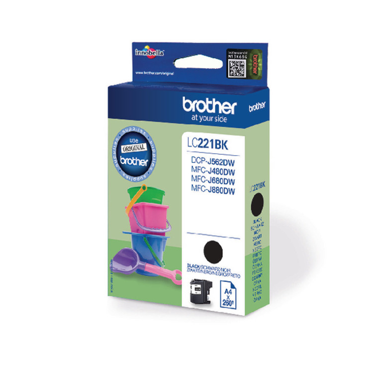 LC221BK Brother LC-221 BK Black Ink Cartridge