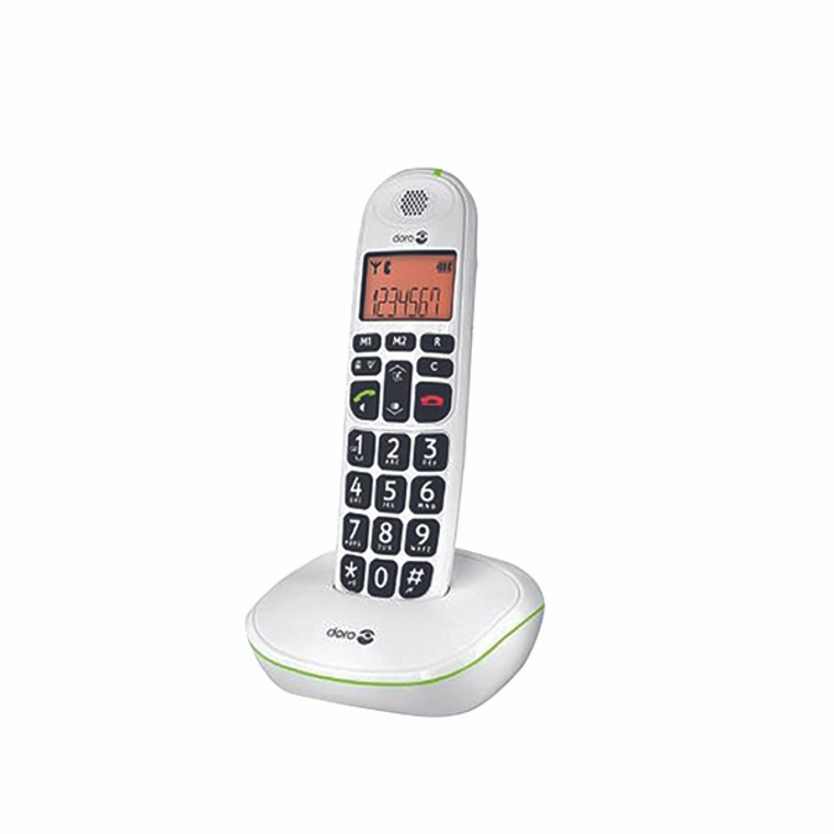 DRO05543 Doro DECT Cordless Telephone Big Button White PHONEEASY 100W