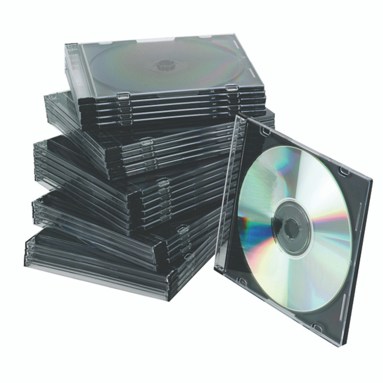 KF02210 Q-Connect Black Slim Jewel Case Pack 25 KF02210