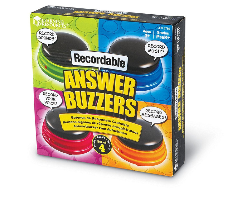 LER3769 Learning Resources Recordable Answer Buzzers (Set of 4)