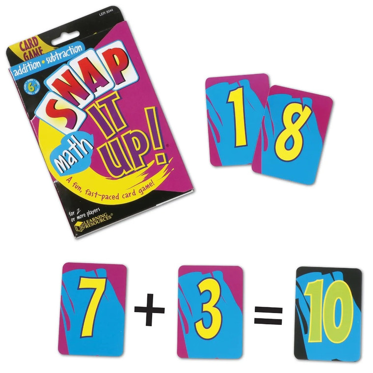 LER3044 Learning Resources Snap It Up! Addition & Subtraction Card Game