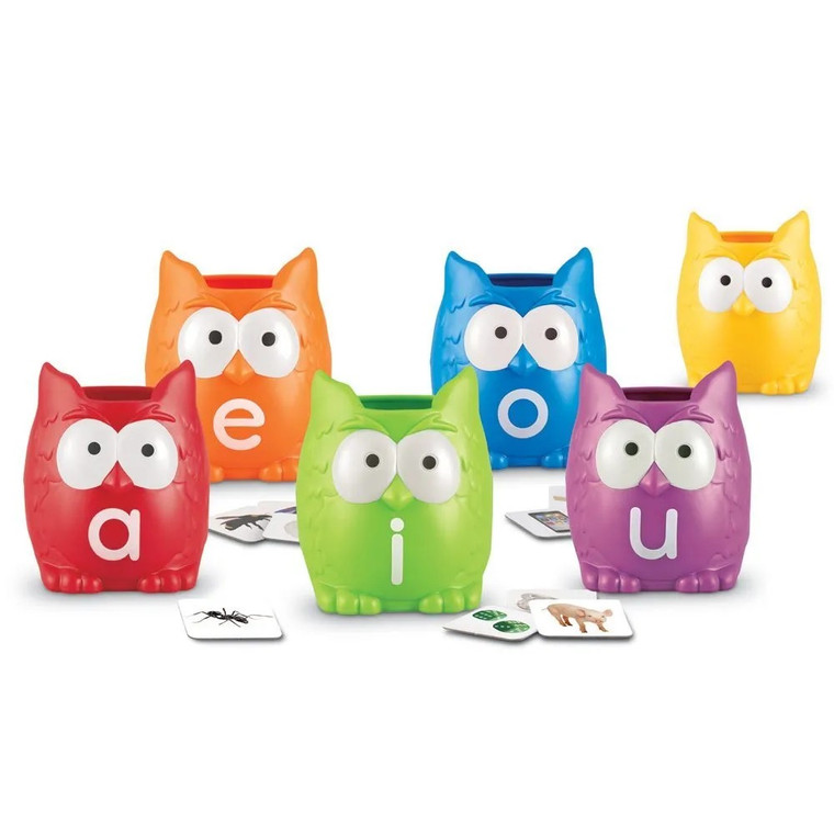 LER5460 Learning Resources Vowel Owls Literacy Sorting Set
