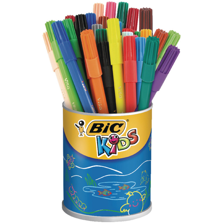 BC05180 Bic Kids Visa Felt Pens Ultra Fine Tip Assorted Pack 36 829012