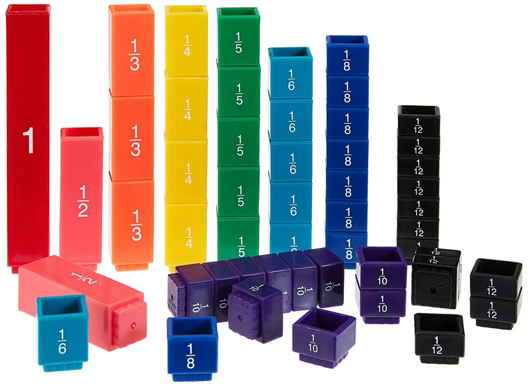 LER2510 Learning Resources Fraction Tower Cubes - Fraction Set