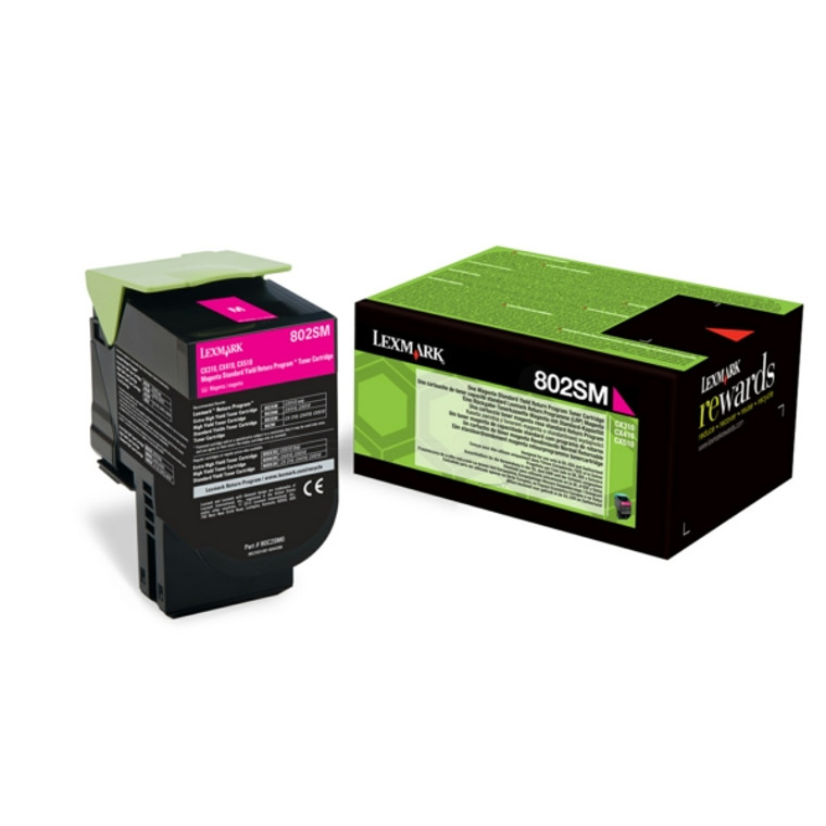 80C2SME Lexmark 80C2SME 802SM Magenta Toner 2K pages