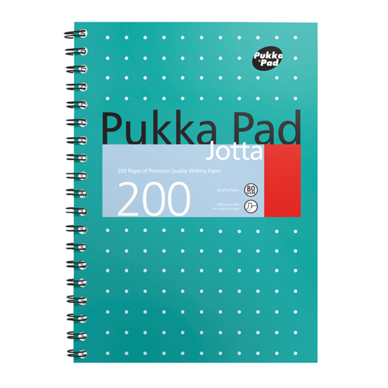 PP18520 Pukka Pad Metallic Cover Wirebound Jotta Notebook B5 Pack 3 8520-MET