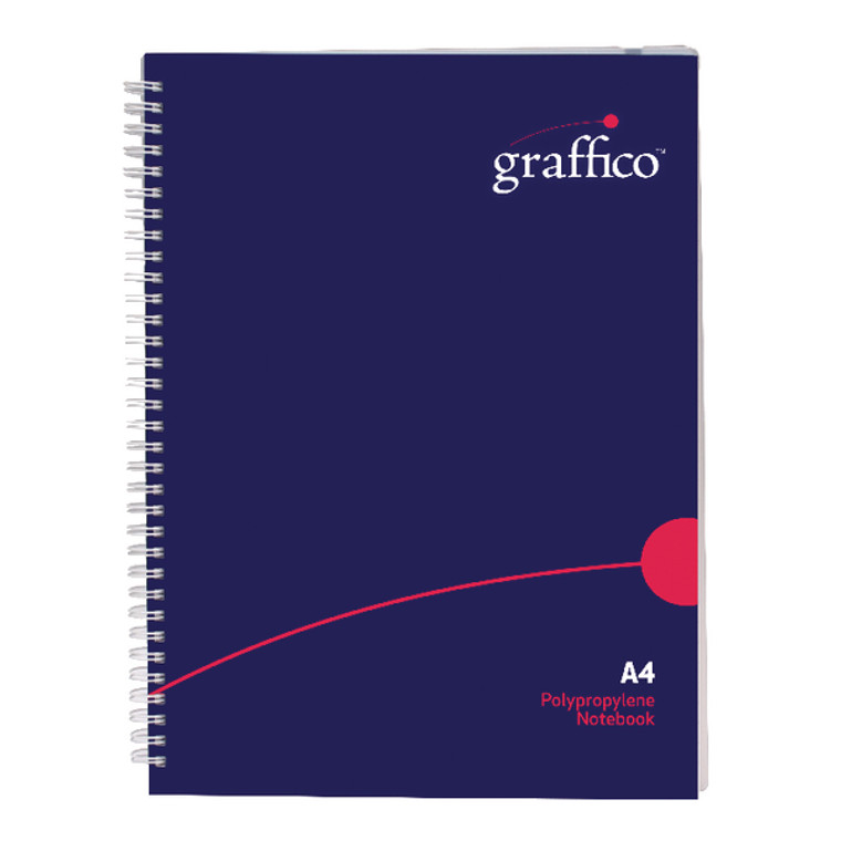 EN08810 Graffico Hard Cover Wirebound Notebook 160 Pages A4 500-0510