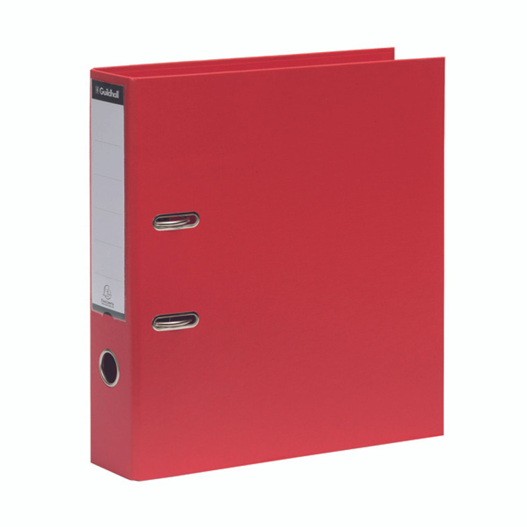 GH25543 Exacompta Guildhall 70mm Lever Arch File A4 Red Pack 10 222 2002Z