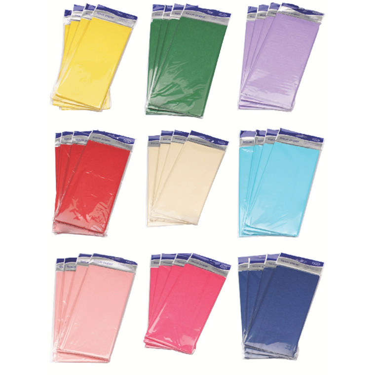 CTY08060 Tissue Paper Assorted Colours C6 Dimensions 500mm x 750mm Pack 180 C6