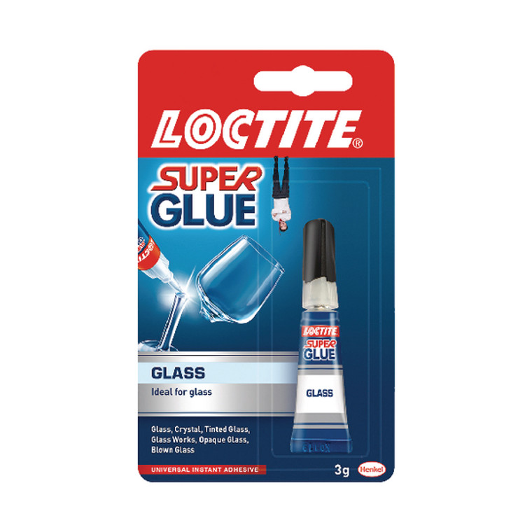 LO14560 Loctite Super Glue Glass 3g Dries in seconds transparent finish 1628817