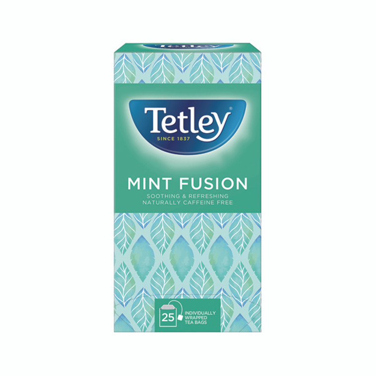 TL11576 Tetley Mint Infusion Tea Bags Soothing refreshing caffeine free tea Pack 25 1576A