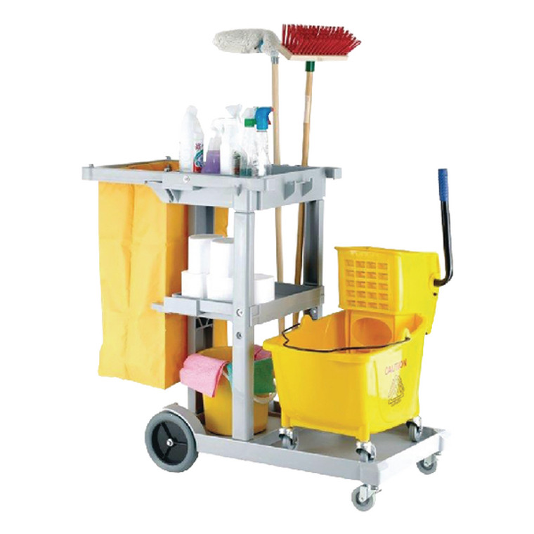 SBY06942 Multipurpose Janitorial Trolley Grey 101272