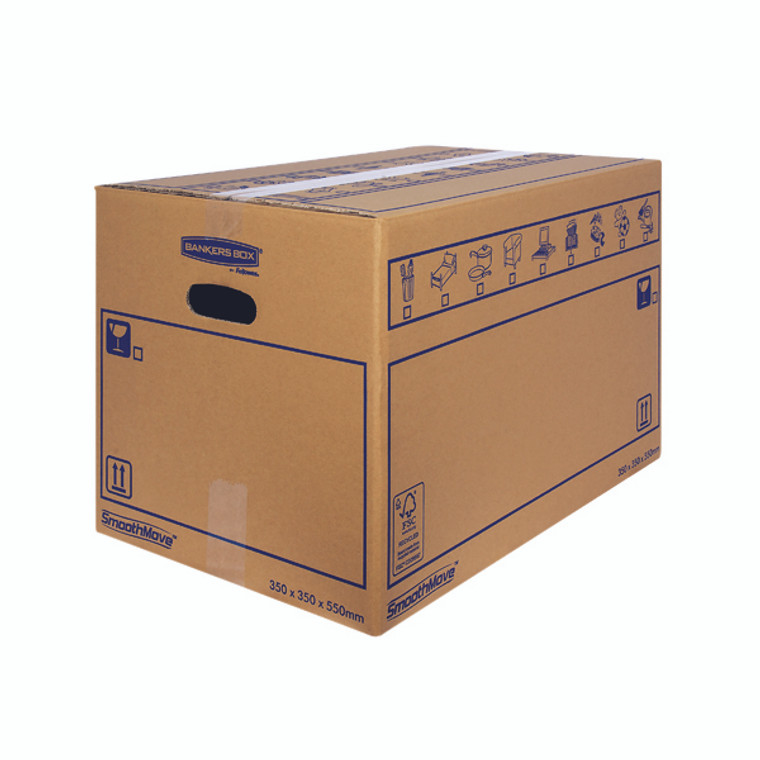 BB73258 Bankers Box SmoothMove Standard Moving Box 350x350x550mm Pack 10 6207301