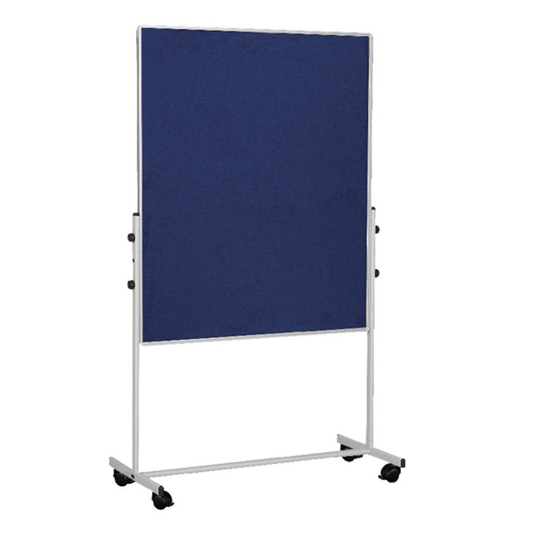 BQ50938 Bi-Office Mobile Felt Board 1500x1200mm Blue EA8327075