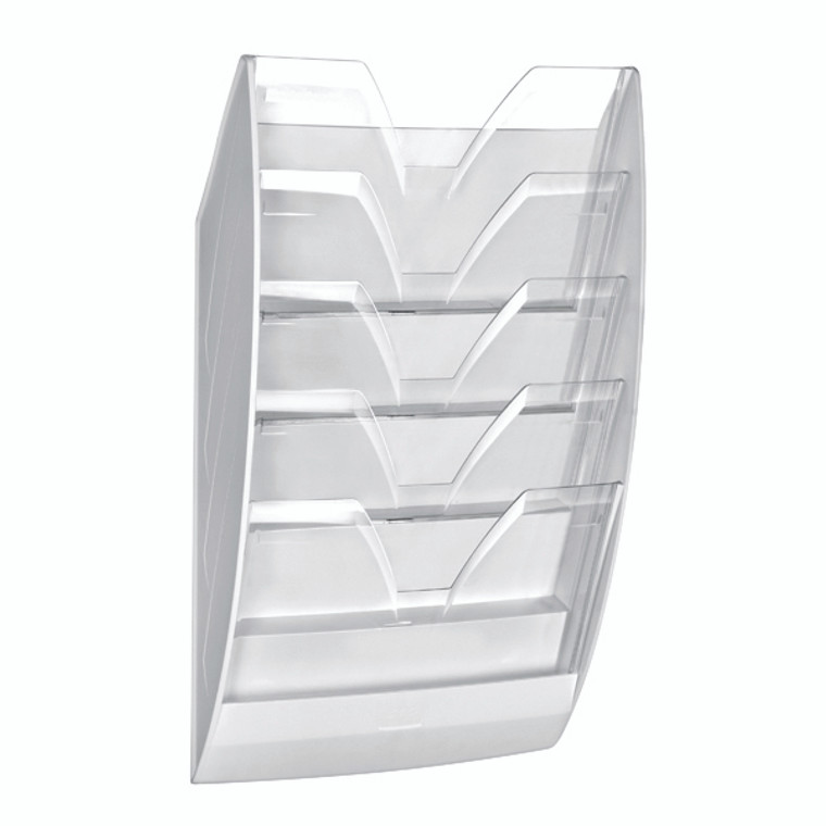 CEP54020 CEP Wall File 5 Compartment White Crystal 154WHITE