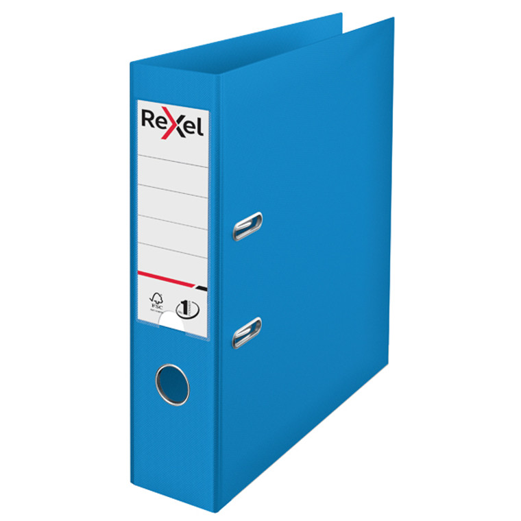 RX58013 Rexel Choices 75mm Lever Arch File Polypropylene A4 Blue 2115503