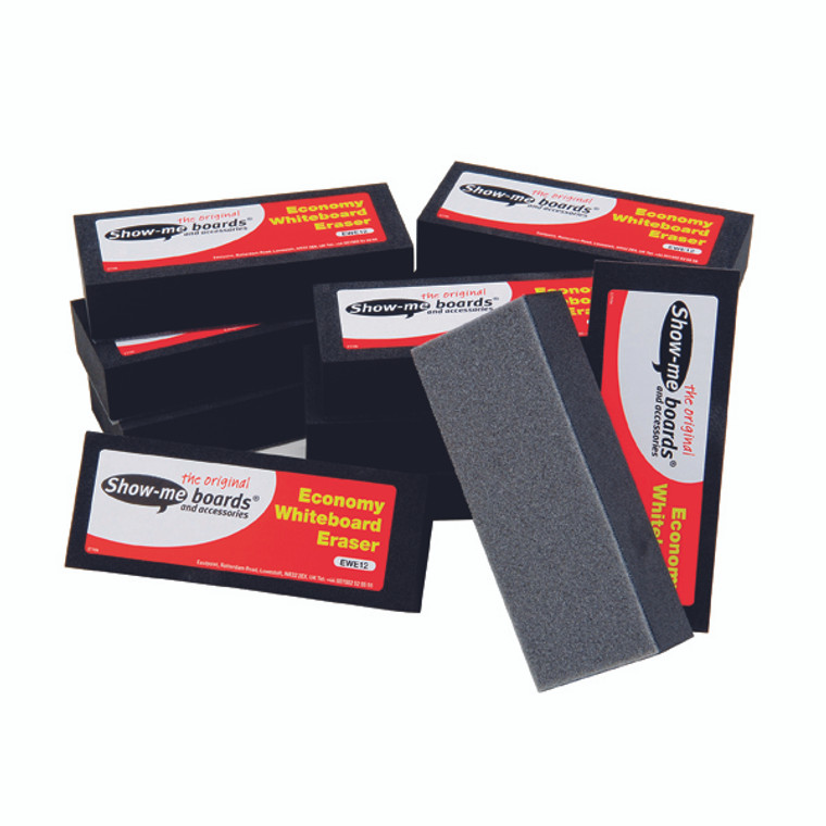 EG60229 Show-me Whiteboard Eraser Pack 12 EWE12