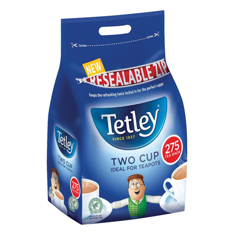 BZ38107 Tetley Two Cup Tea Bags Pack 275 A07965