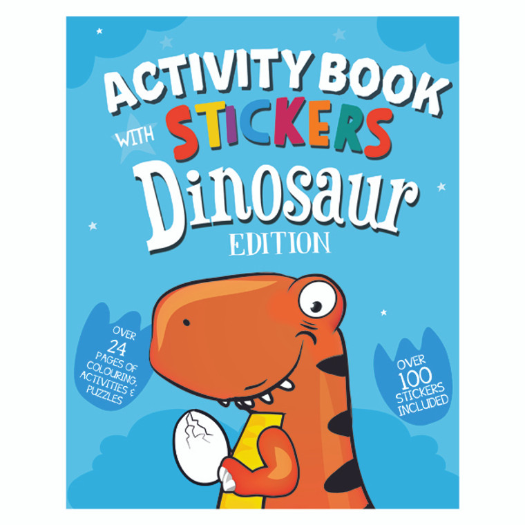 EU56307 Dinosaur Activity Book with Stickers Pack 12 26064-DINO