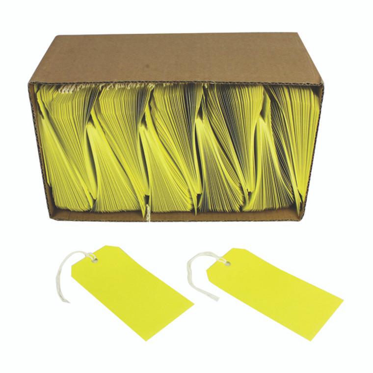 KF01626 Strung Tags 120x60mm Yellow Pack 1000 KF01626