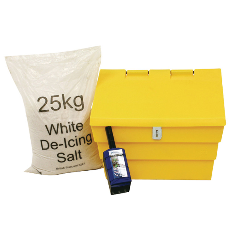 WE35441 50 Litre Lockable Grit Bin 25kg Salt Kit 389116