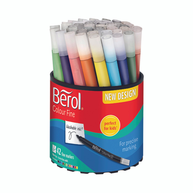 BR30074 Berol Colourfine Pens Assorted Pack 42 CFT S0376490