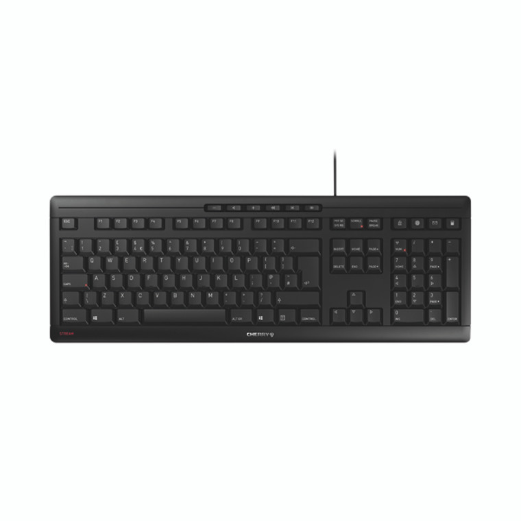 CH09021 Cherry Stream Keyboard Corded Black JK-8500GB-2