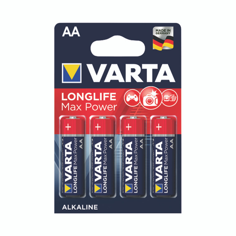 VR10594 Varta Longlife Max Power AA Battery Pack 4 04706101404