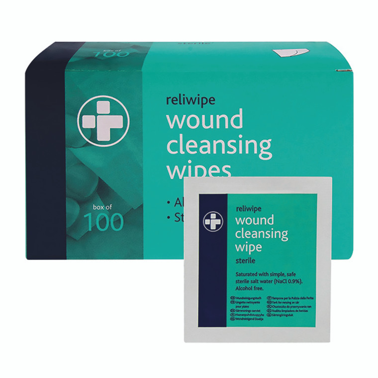 HS88745 Reliance Medical Reliwipe Wound Cleansing Wipes Pack 100 745