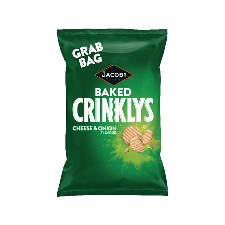 UN18109 Jacobs Crinklys Cheese Onion Grab Bag Pack 30 27812