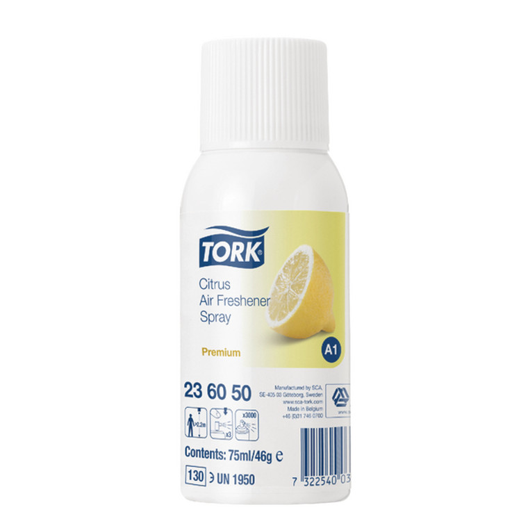 SCA03008 Tork Air Freshener Spray Refill A1 Citrus 75ml Pack 12 236050