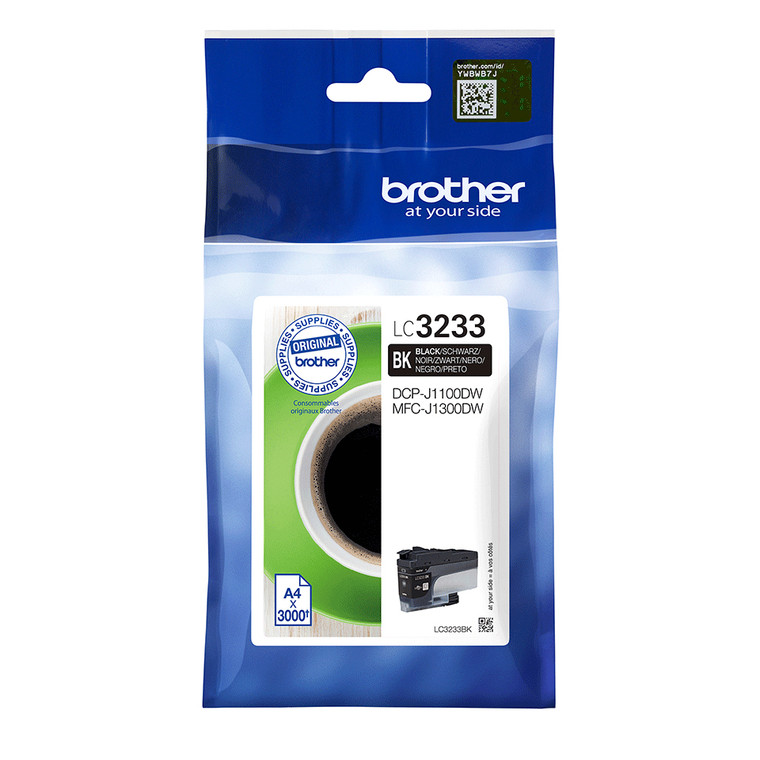 Brother LC-3233BK Black Ink Cartridge, 3K pages