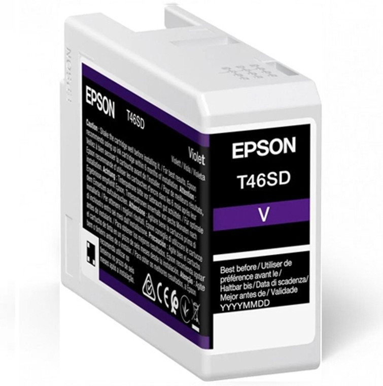 Epson C13T46SD00 T46SD Violet Ink Cartridge, 25ml