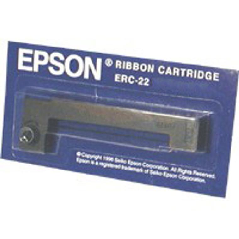 Epson C43S015358 ERC-22-B Black Nylon Ribbon, 6000K characters