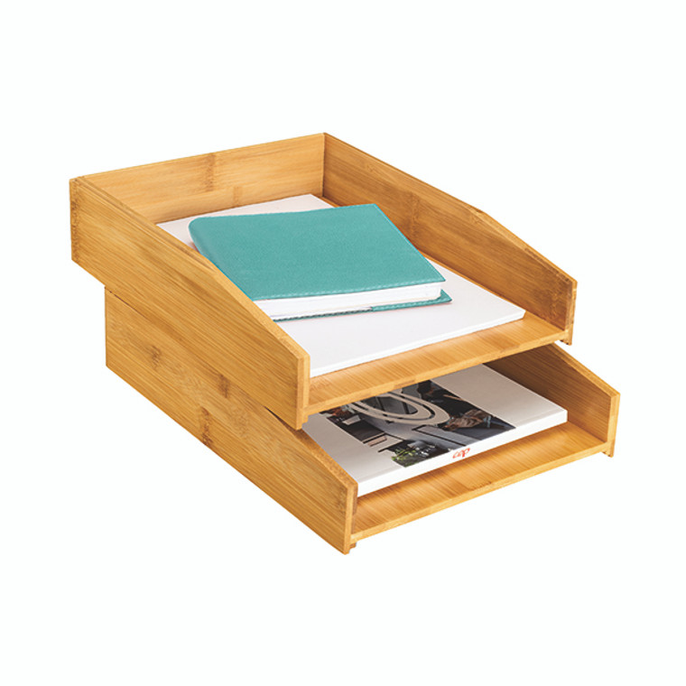 CEP Silva Bamboo Letter Tray Woodgrain (Pack of 2) 2240010301