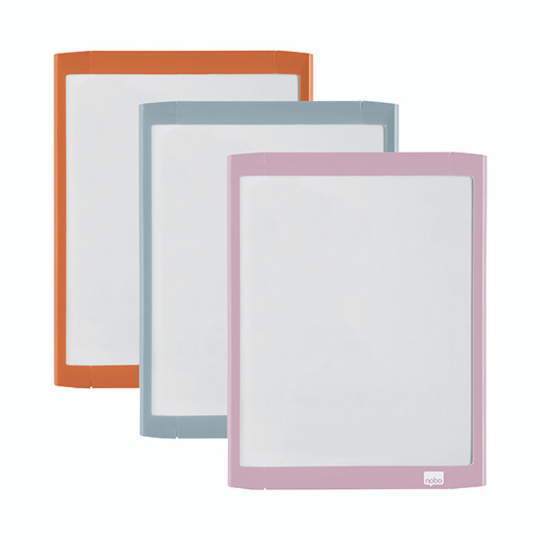 Nobo Mini Magnetic Whiteboard with Coloured Frame 216x280mm 1915625