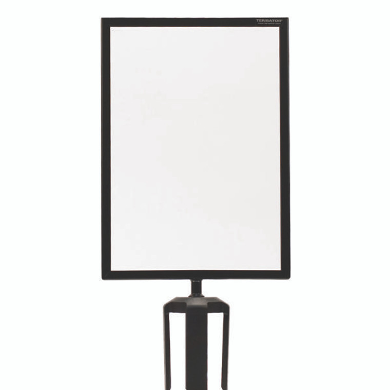 VFM Barrier System Sign Holder A4 Portrait Black 326403