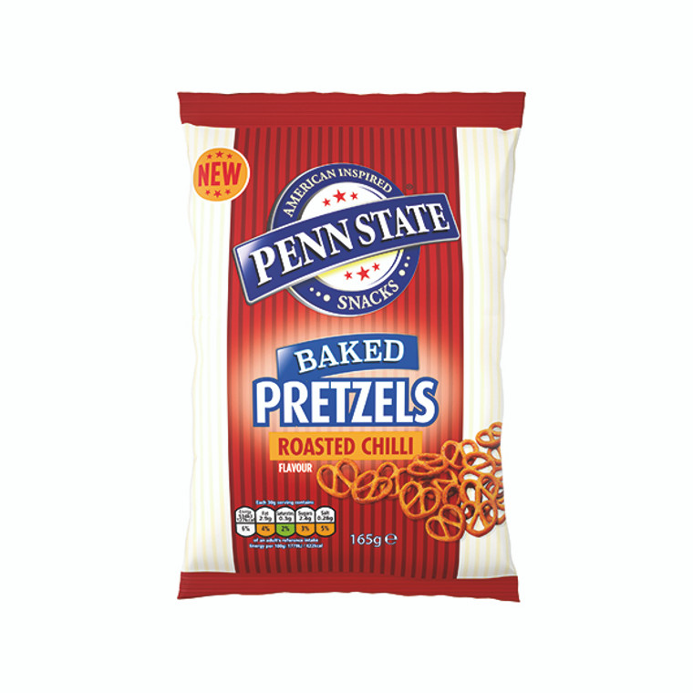 Penn State Roasted Chilli Baked Pretzels 165g (Pack of 14) 0401234