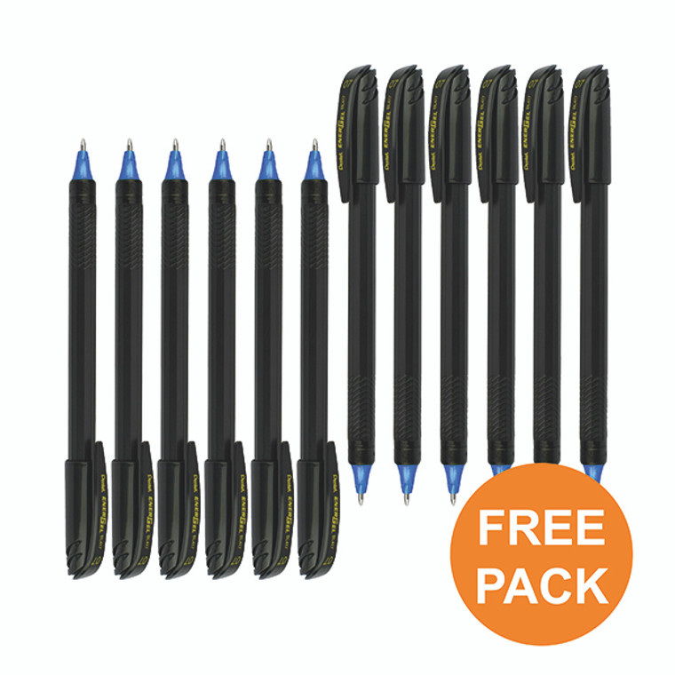 Pentel EnerGel Capstyle Eco Rollerball 0.7mm Blue (Pack of 12) 2 For 1