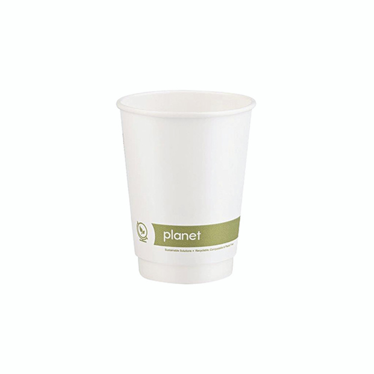 Planet 12oz Double Wall Plastic-Free Cups (Pack of 25) PFHCDW12