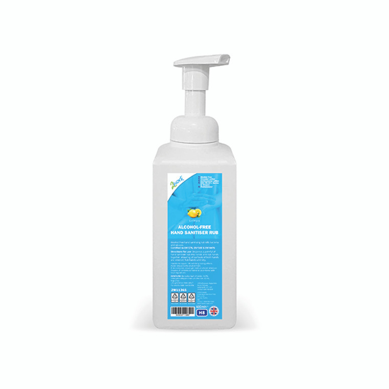 2Work Hand Sanitiser Rub Alcohol-Free Foaming 600ml Bottle 2W11365