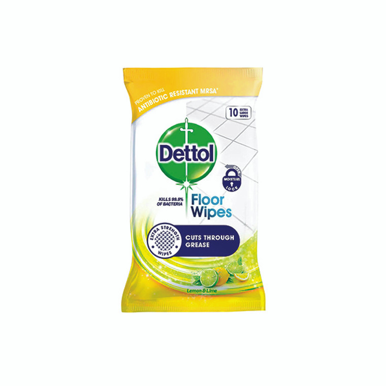 Dettol Floor Wipes Biodegradable Citrus x10 Wipes 3213958-S