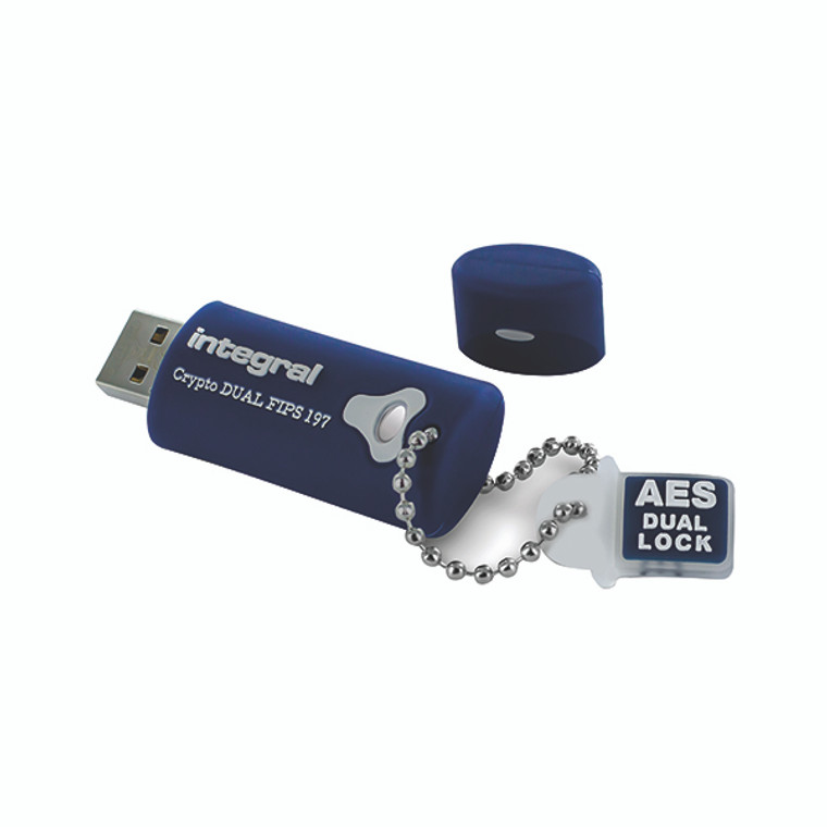 Integral Crypto Dual FIPS 197 Encrypted USB 3.0 Flash Drive 32GB INFD32GCRYDL30197