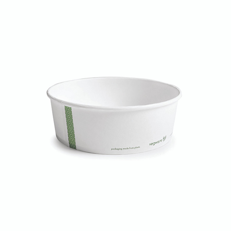 Vegware Bon Appetit Food Bowl 32oz PLA-Lined White (Pack of 300) RSC-32