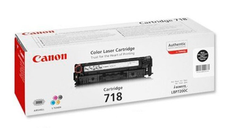Canon 2662B017 718BKVP Black Toner 3.4K Pages Pack of  2